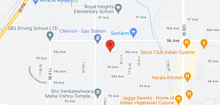 map of 11666 95A AVENUE